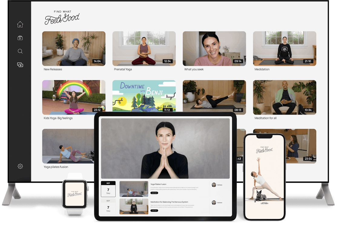 Find What Feels Good yoga membership by Adriene Mishler. The platform, community and apps all powered by Uscreen.