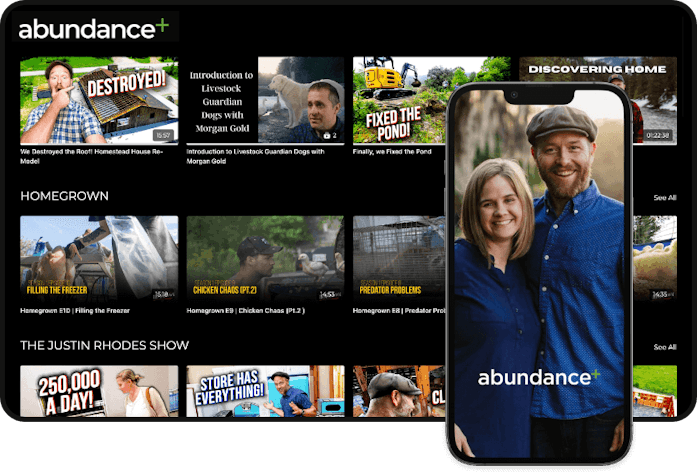 Desktop and mobile view of what the Abundance+ membership platform looks like