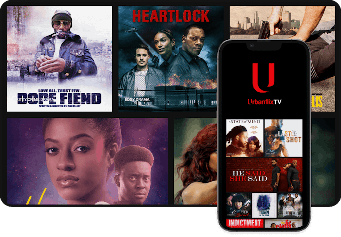Desktop and mobile view of what the UrbanFlix membership platform looks like