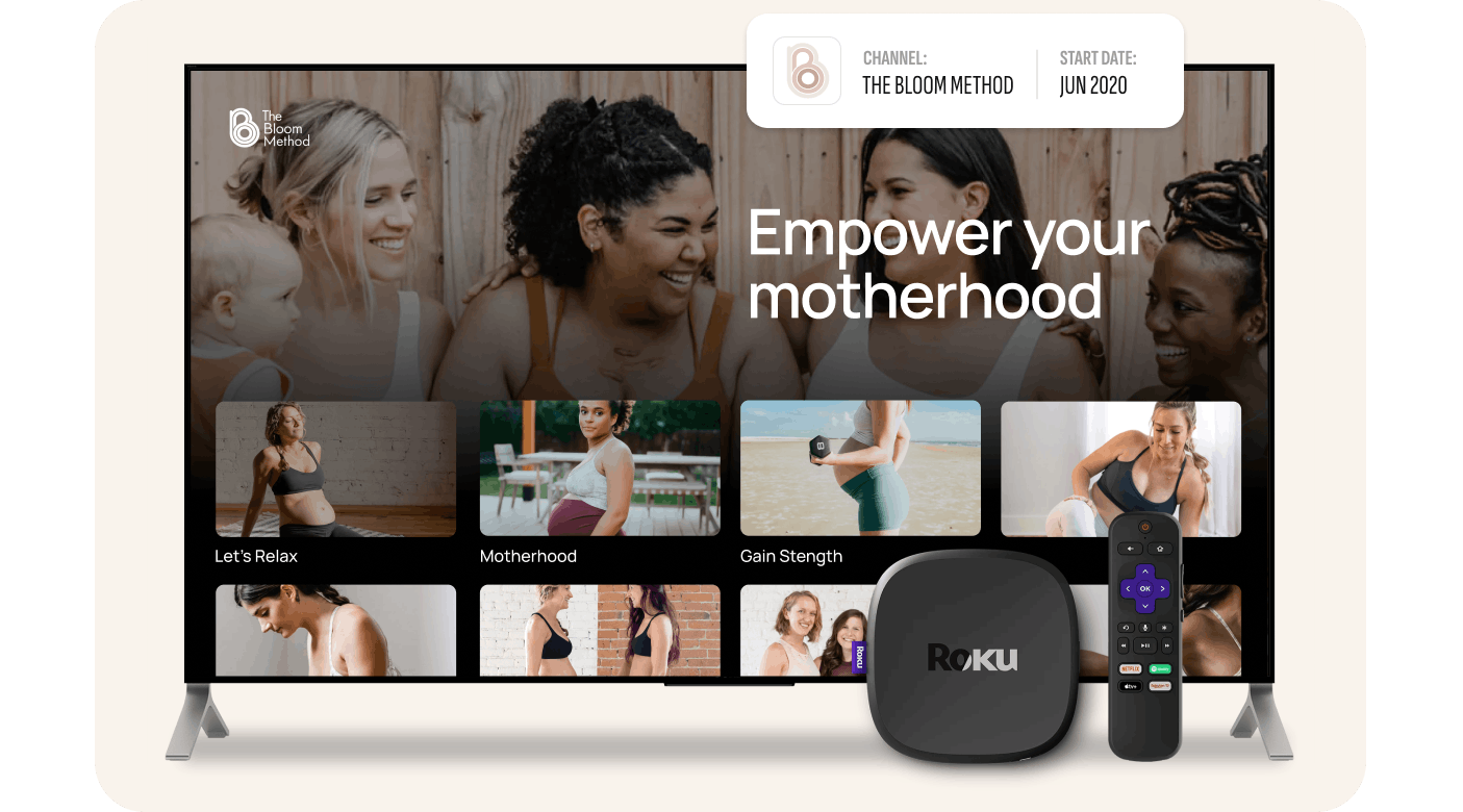 An image of Studio Bloom Membership catalog previewed on a Roku TV app.