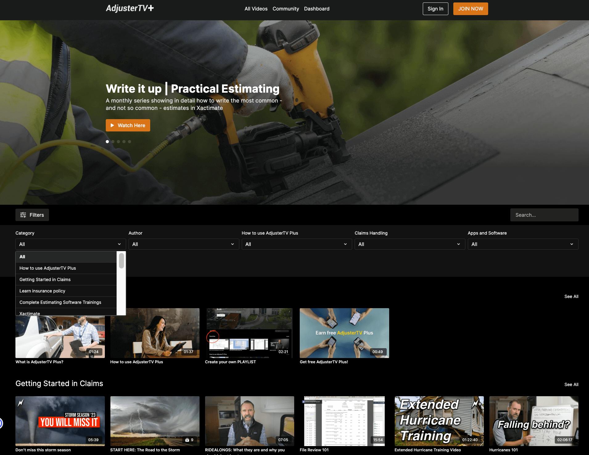 Adjuster TV Plus Catalog