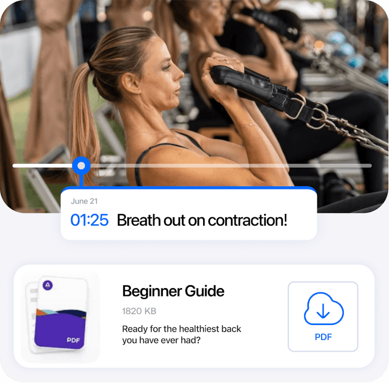 Health and Wellness - Pilates - Downloadables feature overview