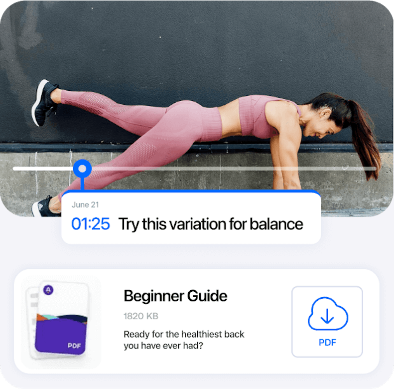 Health and Wellness - Fitness - Downloadables feature overview
