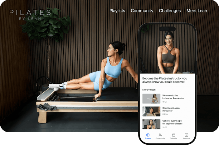 Competitor Page - Uscreen vs. Playbook - Pilates by Leah Example