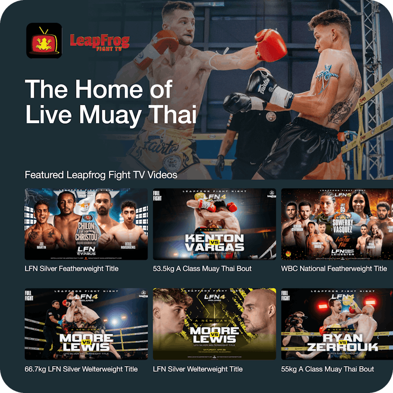 Live Event Broadcasting - Live Sports - Leapfrog Fight Tv