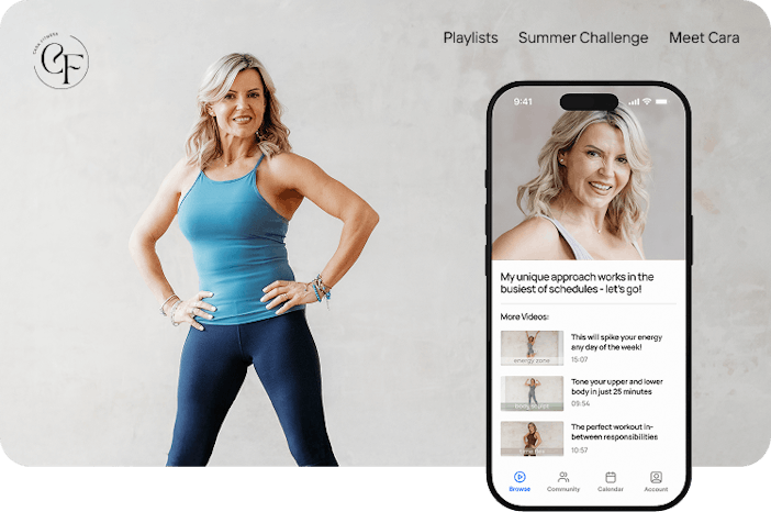 Competitor Page - Uscreen vs. Playbook - Cara Fitness