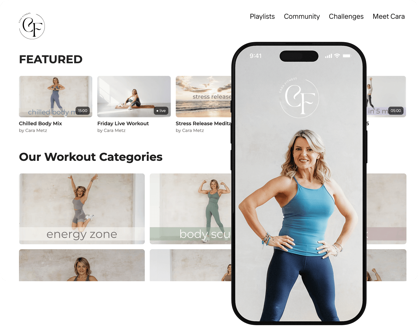 Competitor Page - Uscreen vs. Passion.io - Cara Fitness hero Image