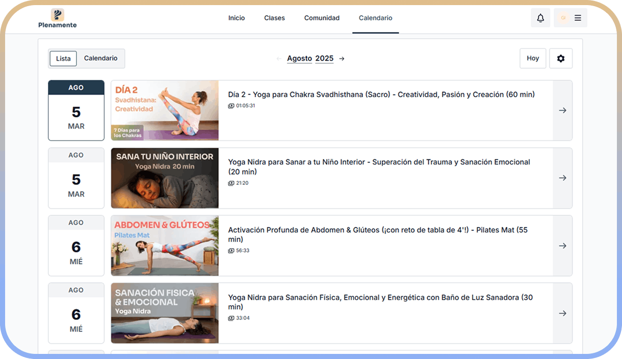 Plenamente app on Uscreen