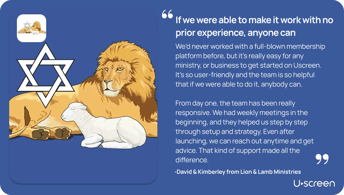 Lion and Lamb with Quote