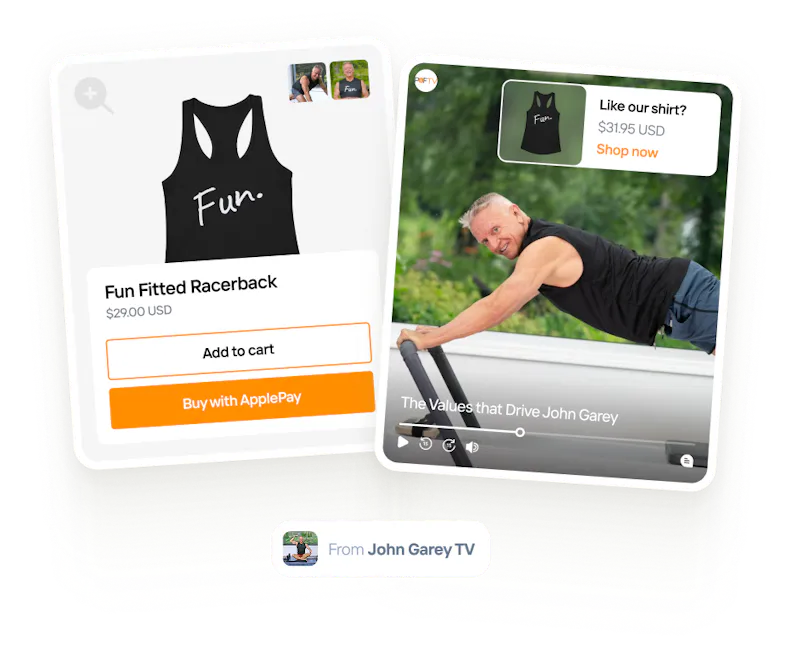 John Garey TV online shop interface