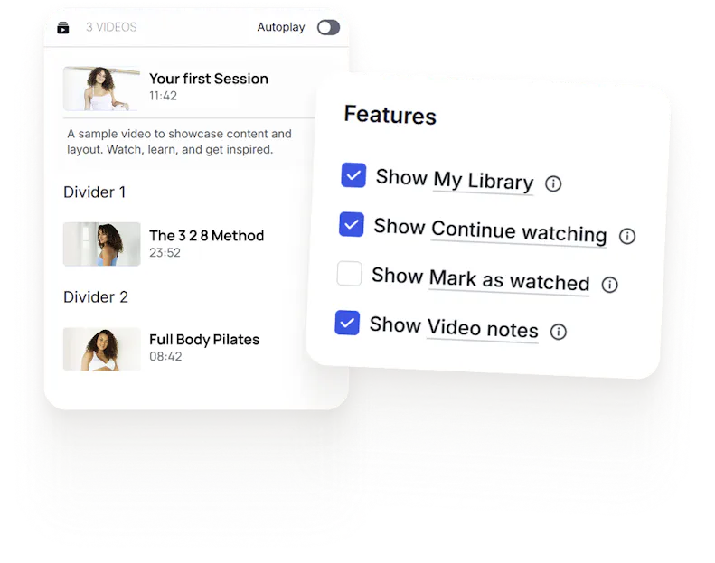 Body by Barre Content Discovery features